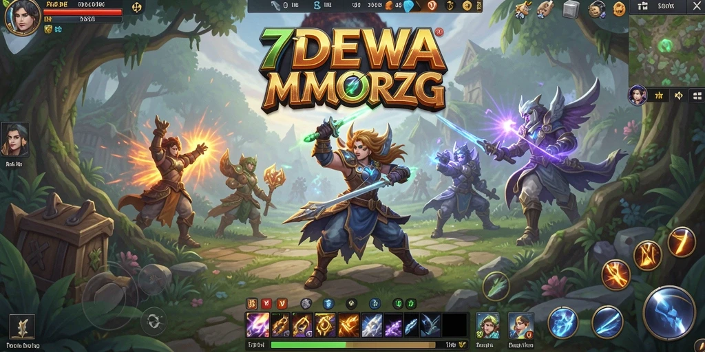 Tampilan gameplay epik dalam dunia MMORPG 7DEWA.