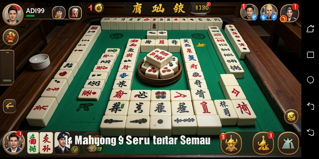 Screenshot utama ADI99 menampilkan gameplay Mahjong yang seru.