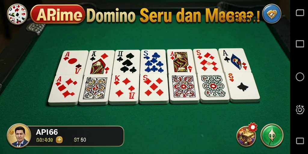 Tampilan gameplay menarik dari API66 yang menampilkan domino.
