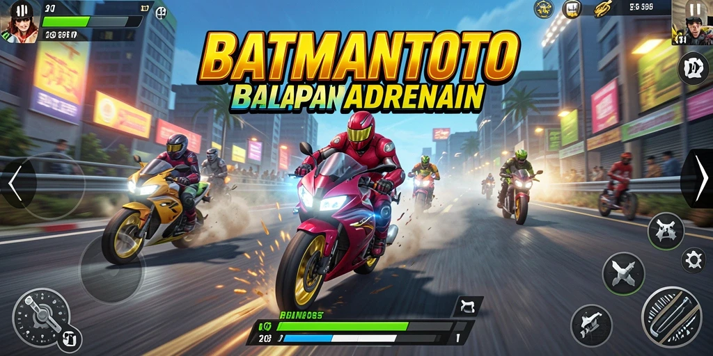 Gameplay seru balapan motor di BATMANTOTO yang penuh aksi.