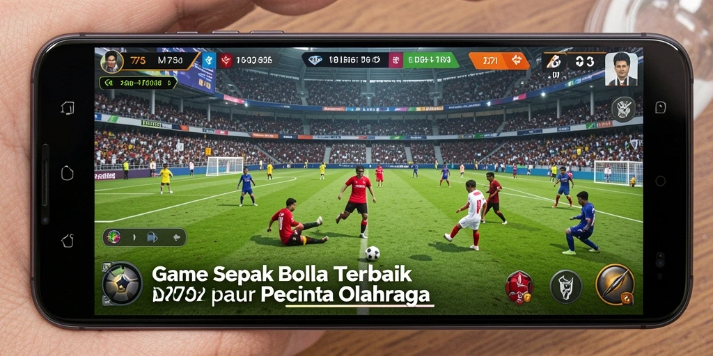 Tampilan gameplay D73 yang mendebarkan dan penuh aksi sepak bola.