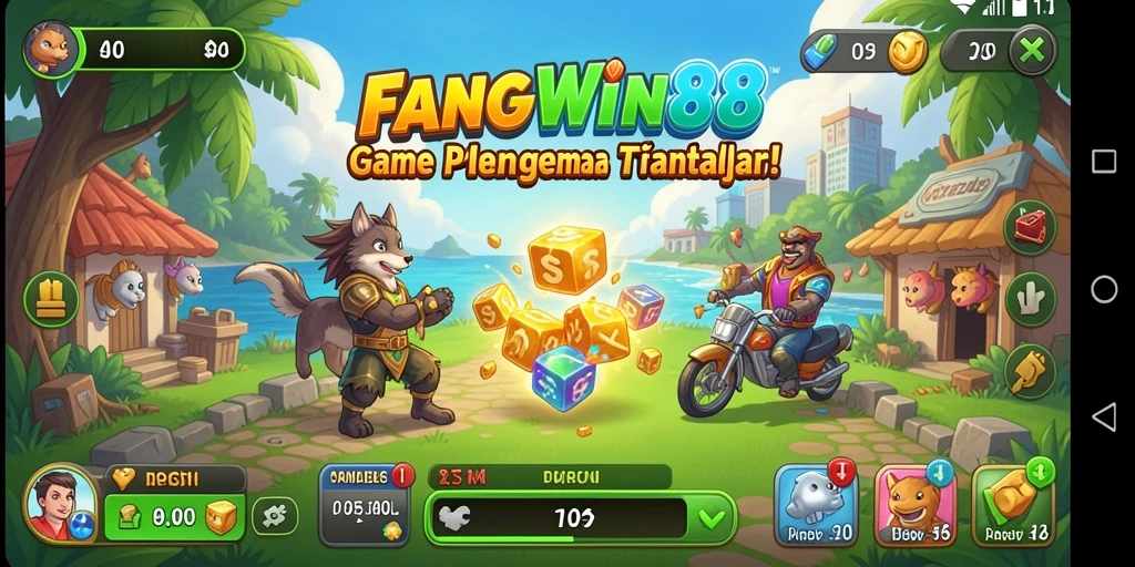 Tangkapan layar gameplay FANGWIN88 menampilkan teka-teki menarik dan grafis cerah.