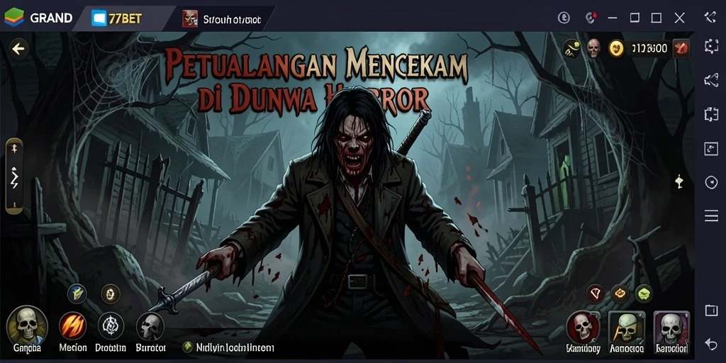 Menampilkan gameplay menyeramkan dari tantangan di GRAND77BET.