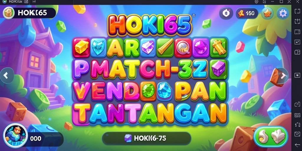 Screenshot menampilkan gameplay seru HOKI65 di level challenging.