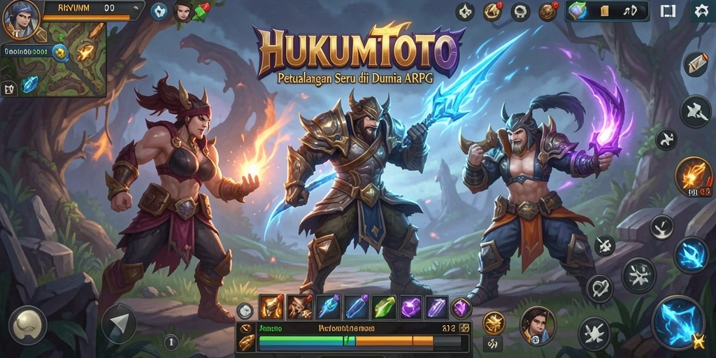 Tampilan gameplay HUKUMTOTO yang menegangkan di dunia ARPG.
