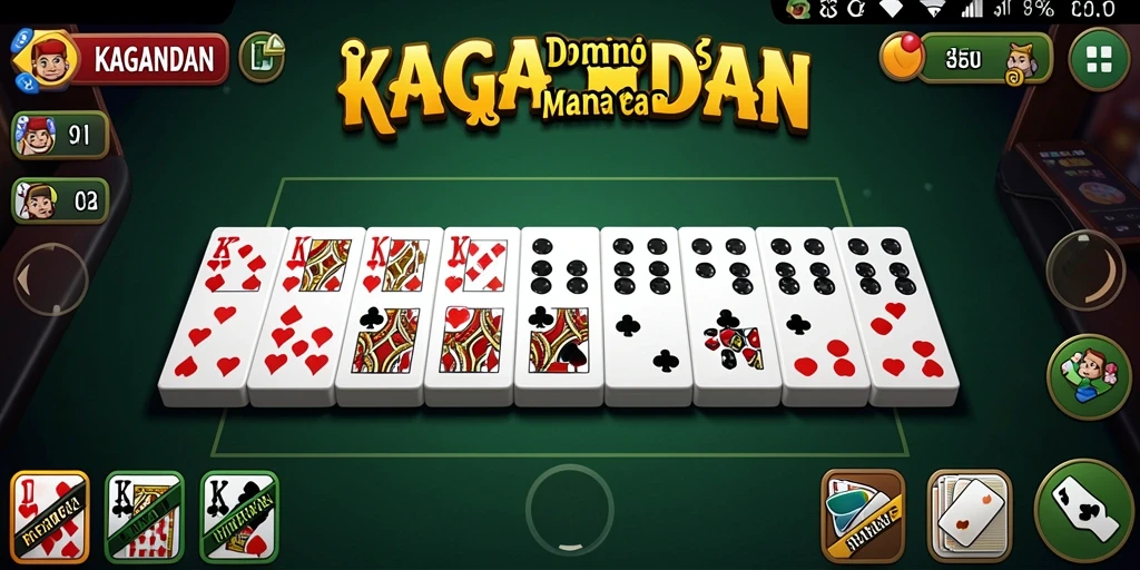 Tampilan gameplay domino yang seru dan interaktif di KAGANDAN.