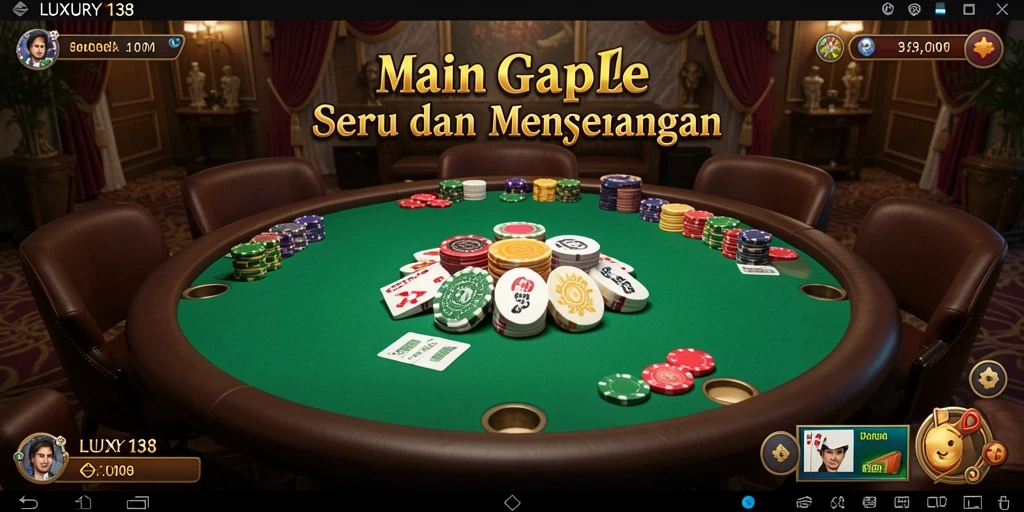 Screenshot LUXURY138 menampilkan gameplay Gaple yang menarik.