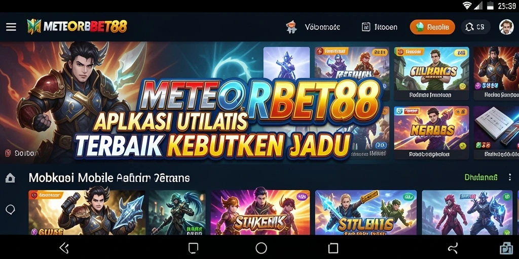 Tampilan intuitif dari METEORBET88 yang membantu pengguna.