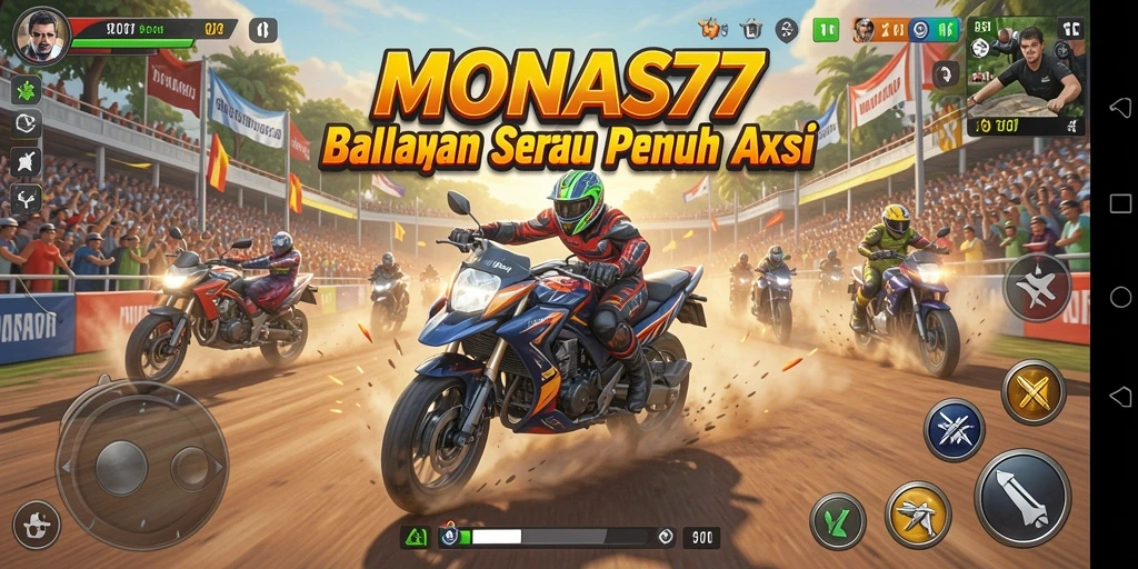 Tampilan menarik dari gameplay balapan di MONAS77 yang menegangkan.