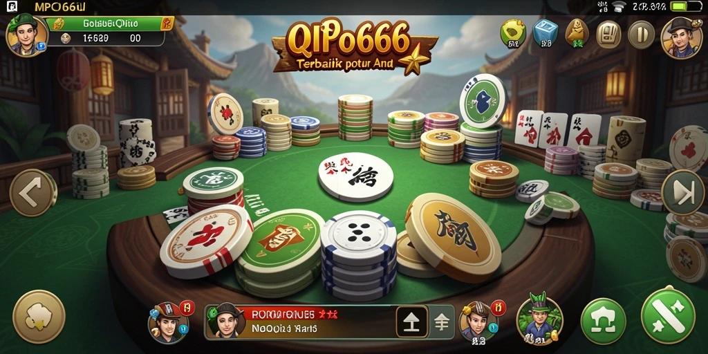 Tangkapan layar utama MPO666 menampilkan gameplay QiuQiu yang seru.
