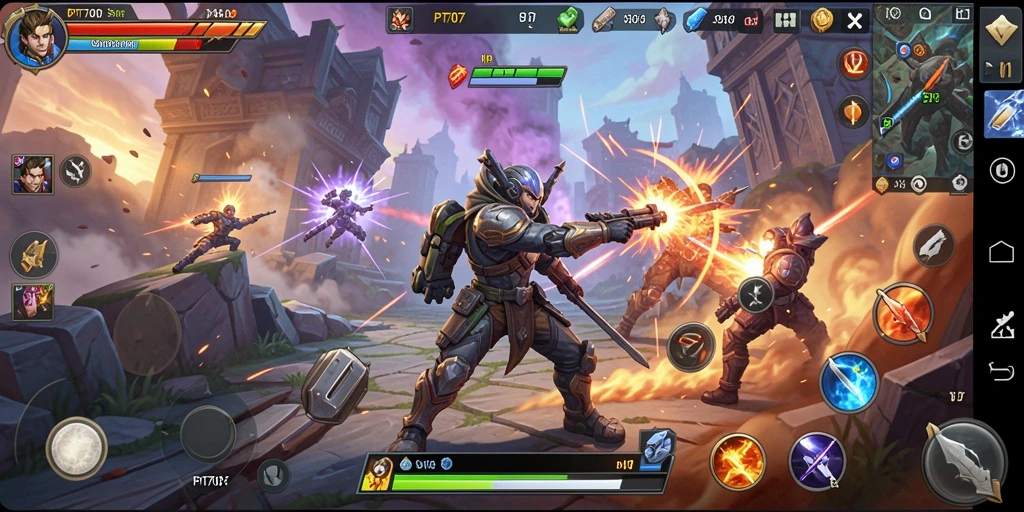 Gameplay seru dengan pertarungan intens di PT707.