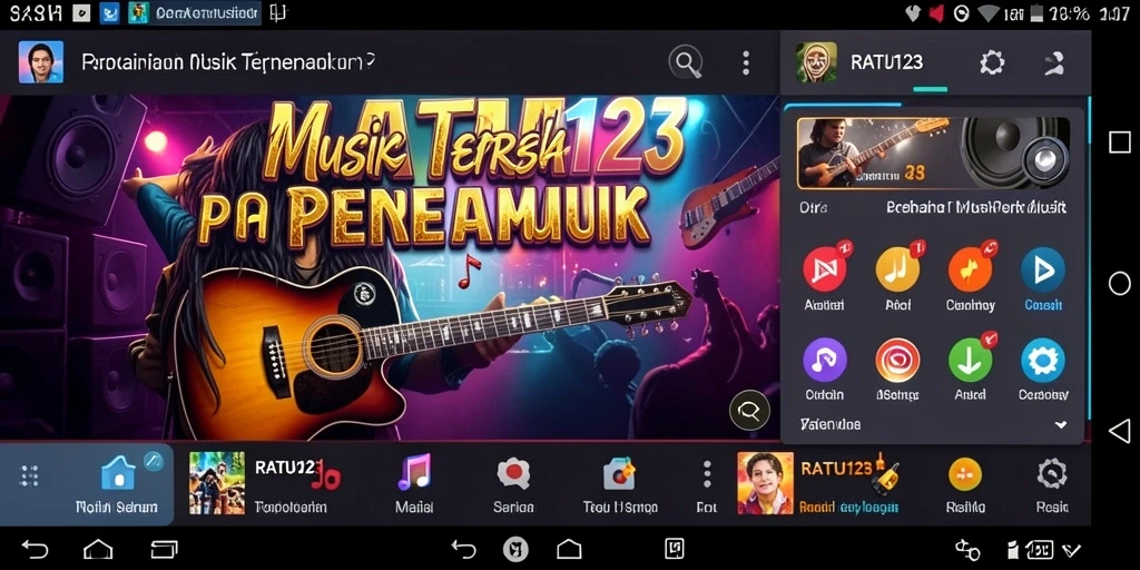 Tampilan menarik dari gameplay RATU123 dengan berbagai genre musik.