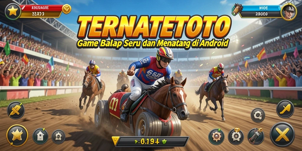 Gameplay TERNATETOTO dalam balapan yang seru dan mendebarkan.