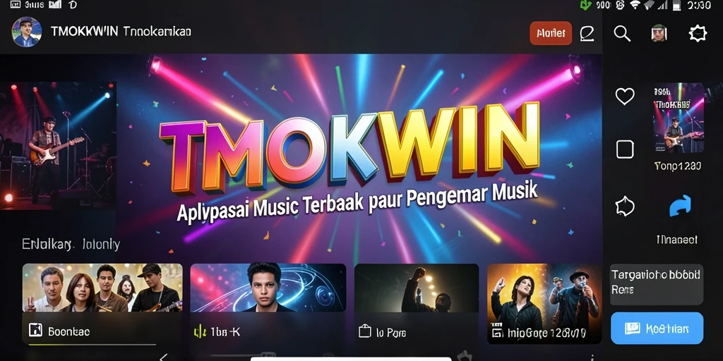 Tampilan screenshot TMOKWIN menunjukkan pengguna menikmati gameplay Music yang interaktif.