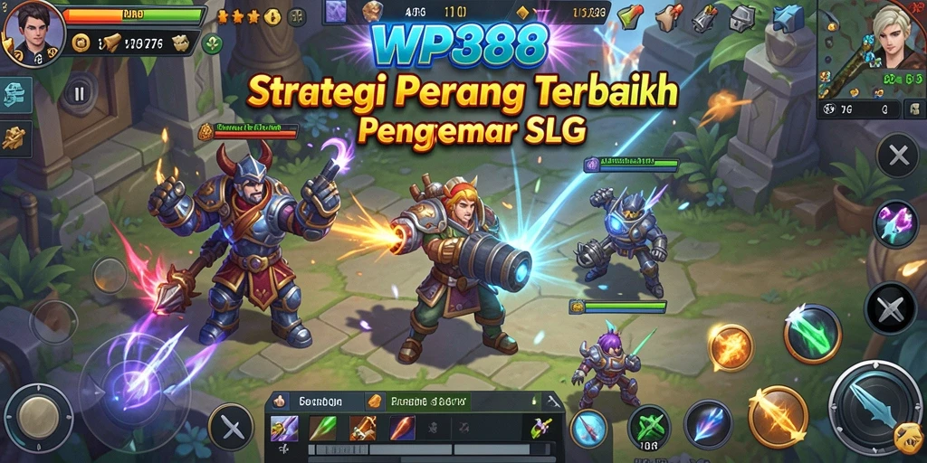 Screenshot gameplay WP888 yang menunjukkan aksi pertempuran mendebarkan.